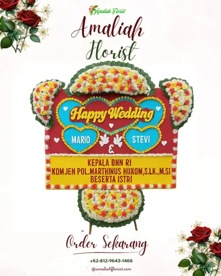 Papan Bunga Pernikahan Deah Raya